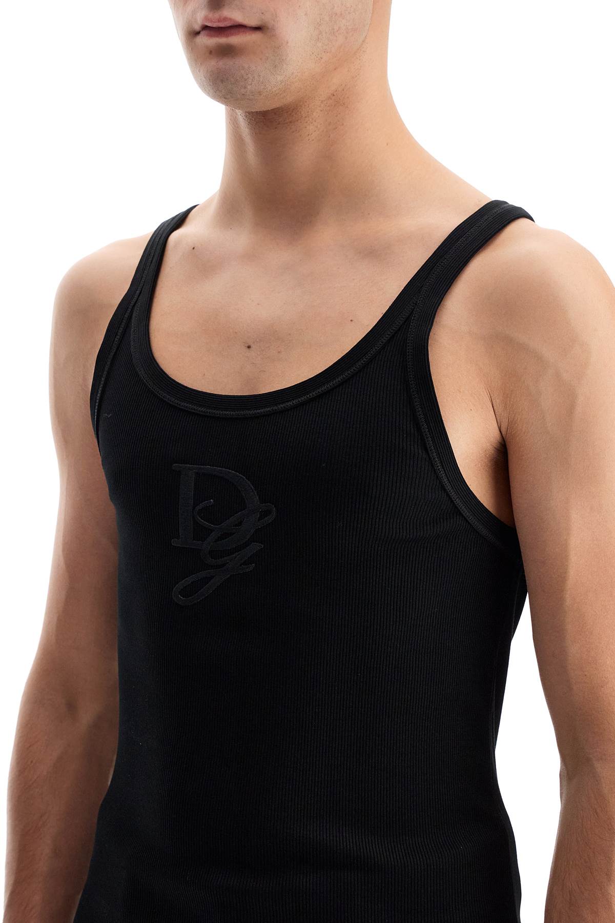 Dolce & Gabbana Tank Top With Dg Embroidery