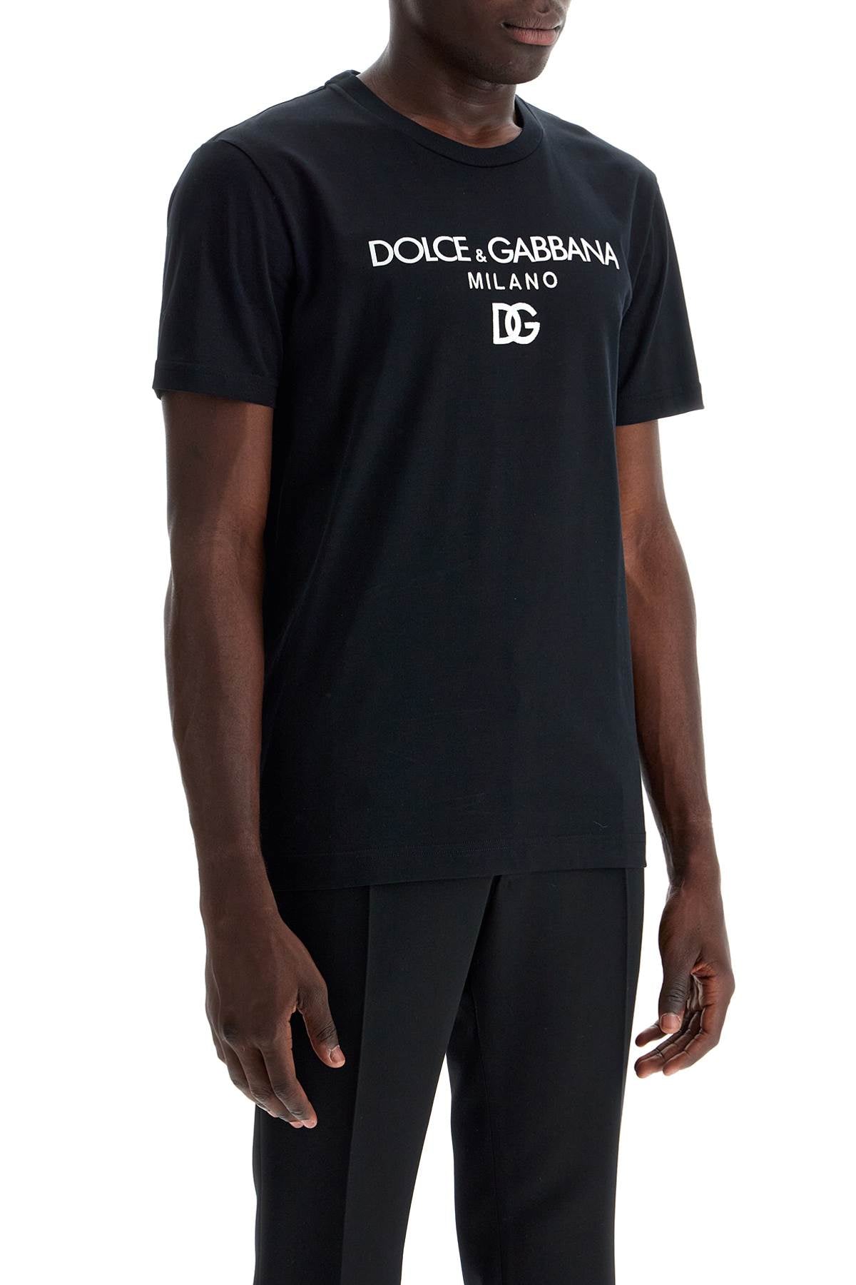 Dolce & Gabbana Dg Embroidered T-Shirt With Lettering Logo Print