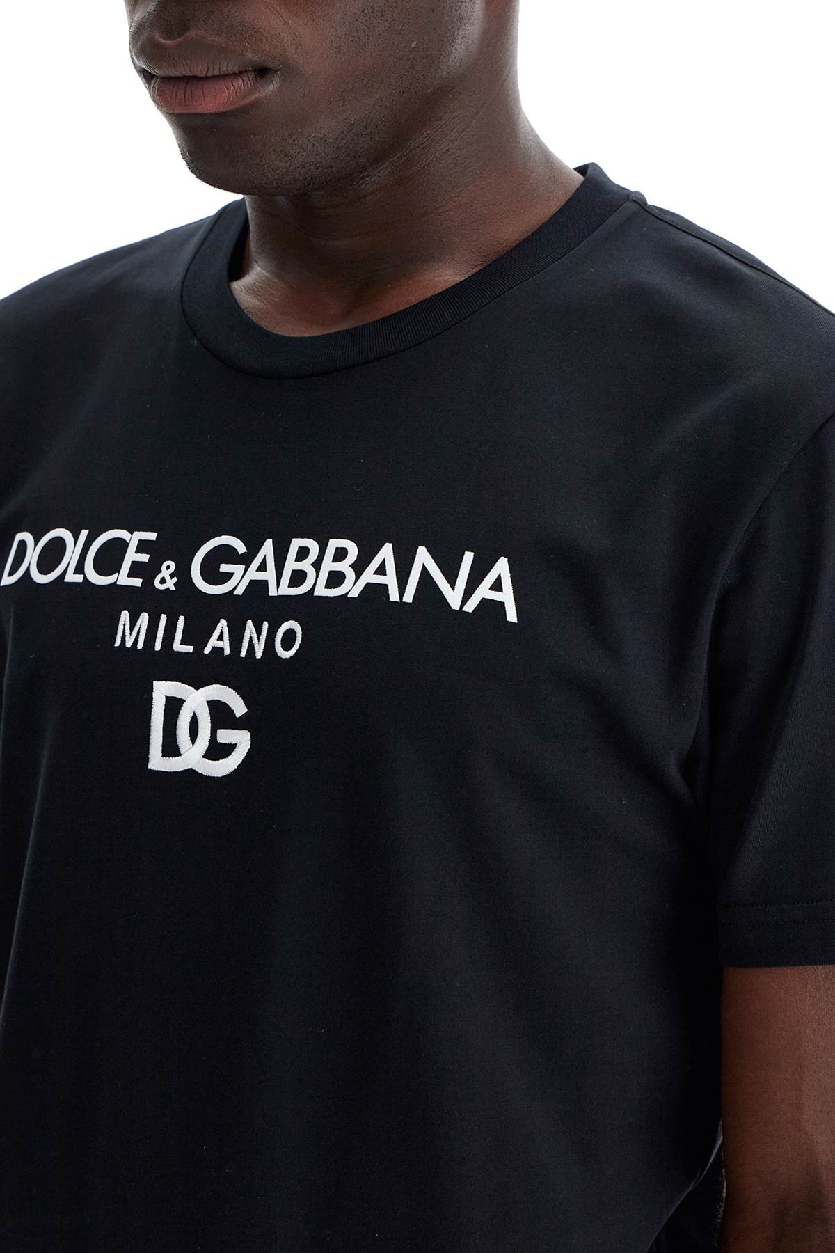 Dolce & Gabbana Dg Embroidered T-Shirt With Lettering Logo Print