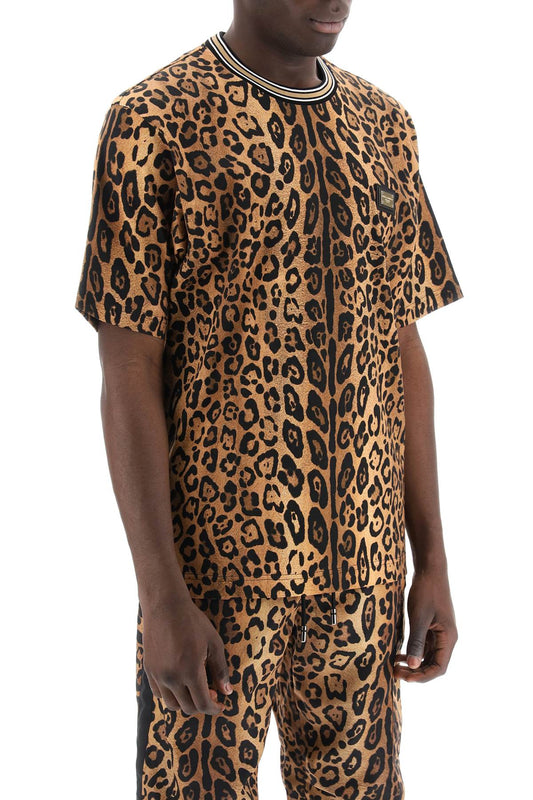 Dolce & Gabbana Leopard Print T-Shirt With