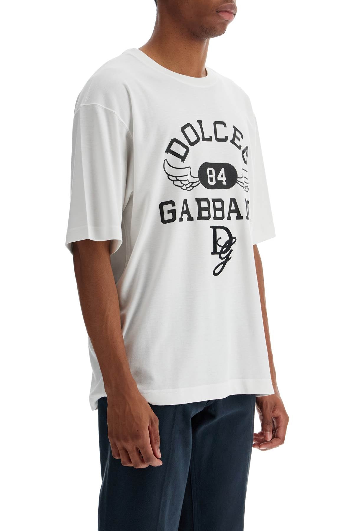 Dolce & Gabbana Printed T-Shirt With Dg Embroidery