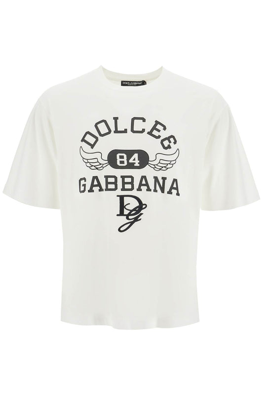 Dolce & Gabbana Printed T-Shirt With Dg Embroidery