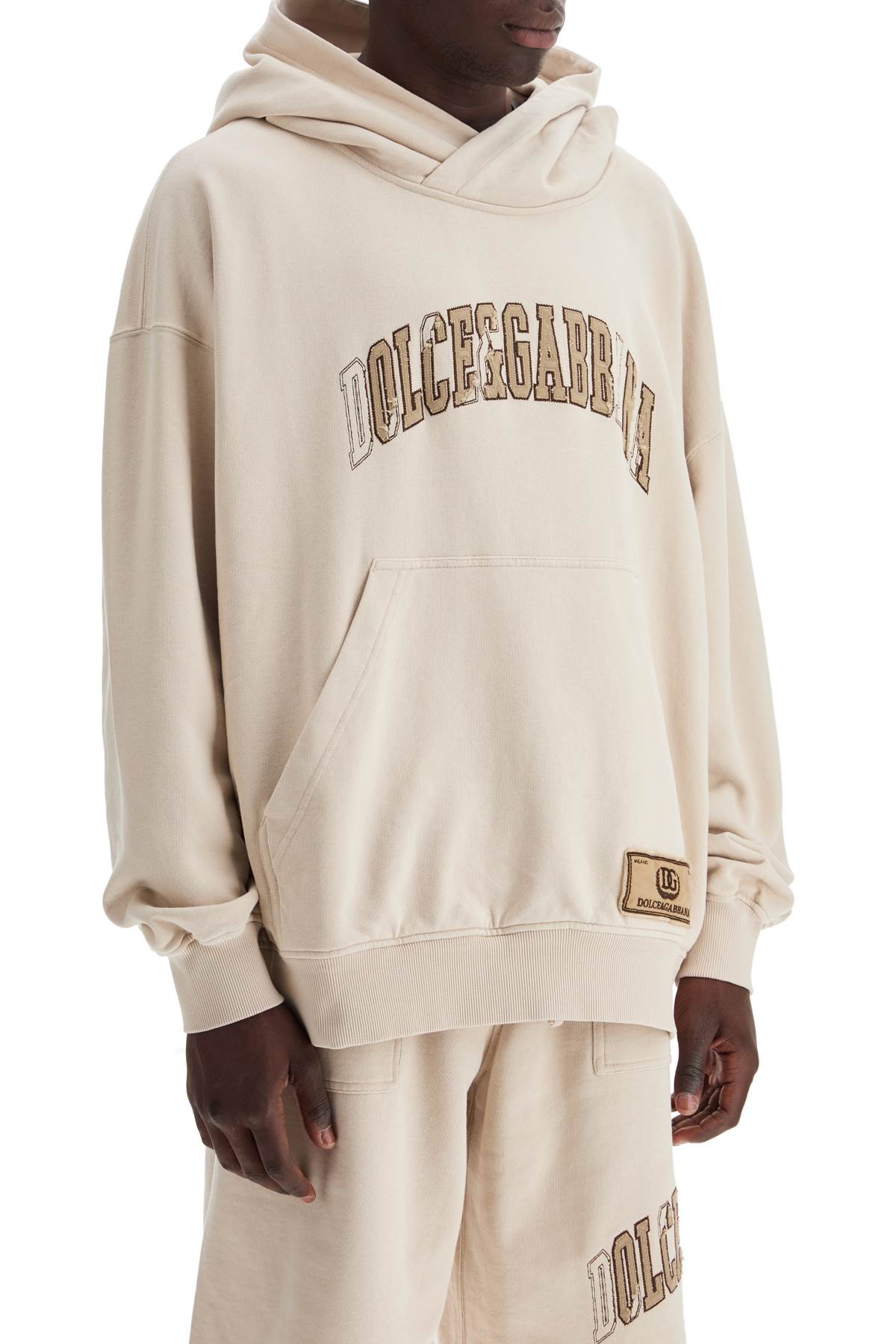 Dolce & Gabbana Hooded Sweatshirt With Embroidered Logo