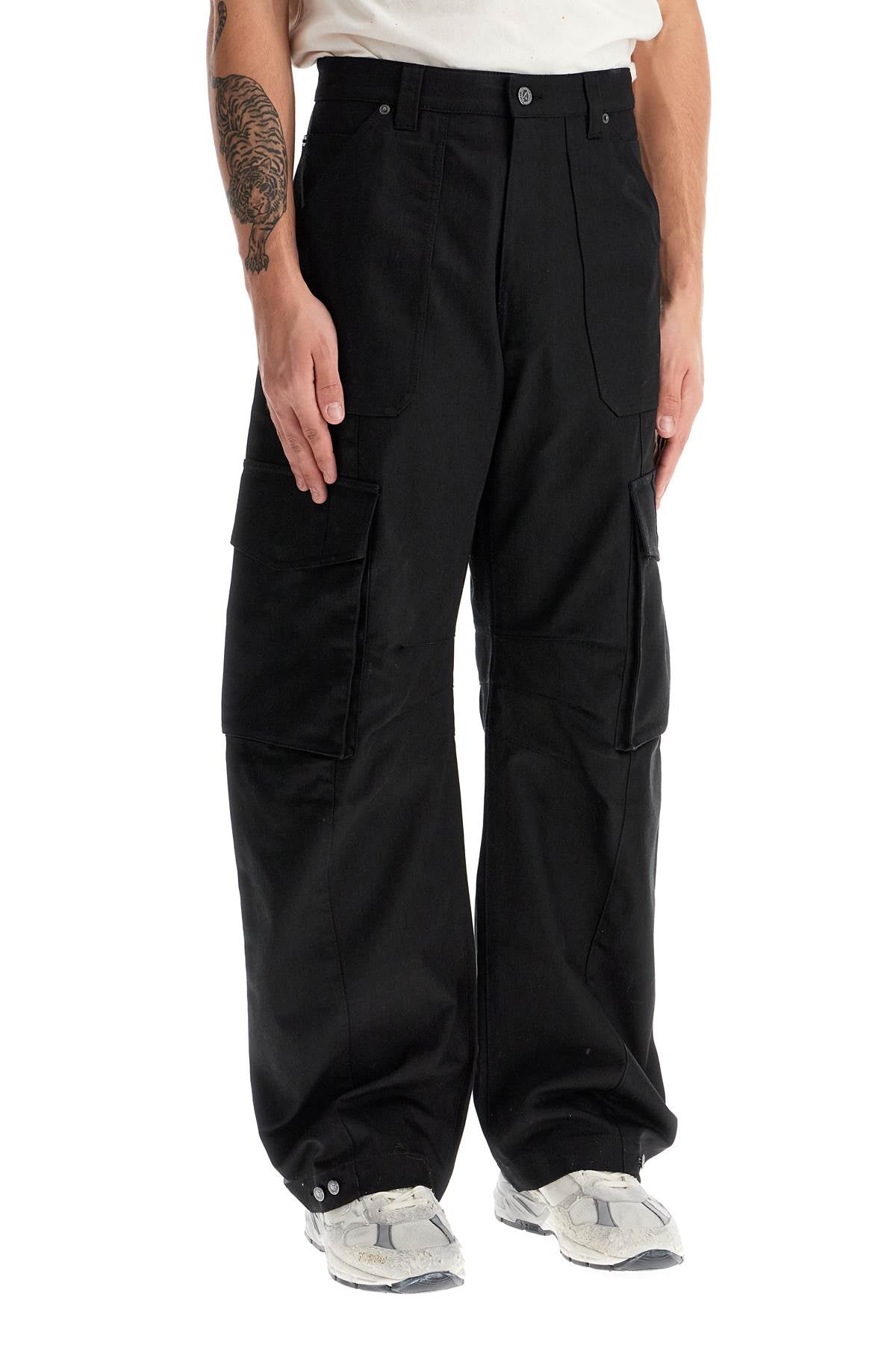 Golden Goose Twill Cargo Pants In Italian