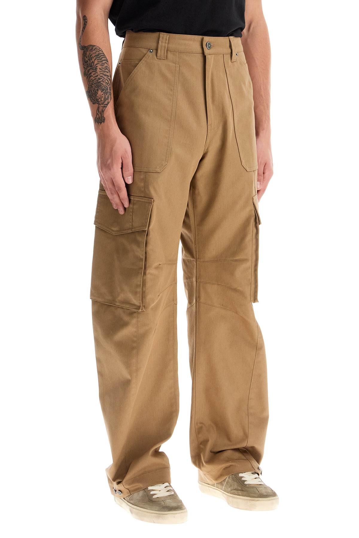 Golden Goose Twill Cargo Pants In Italian