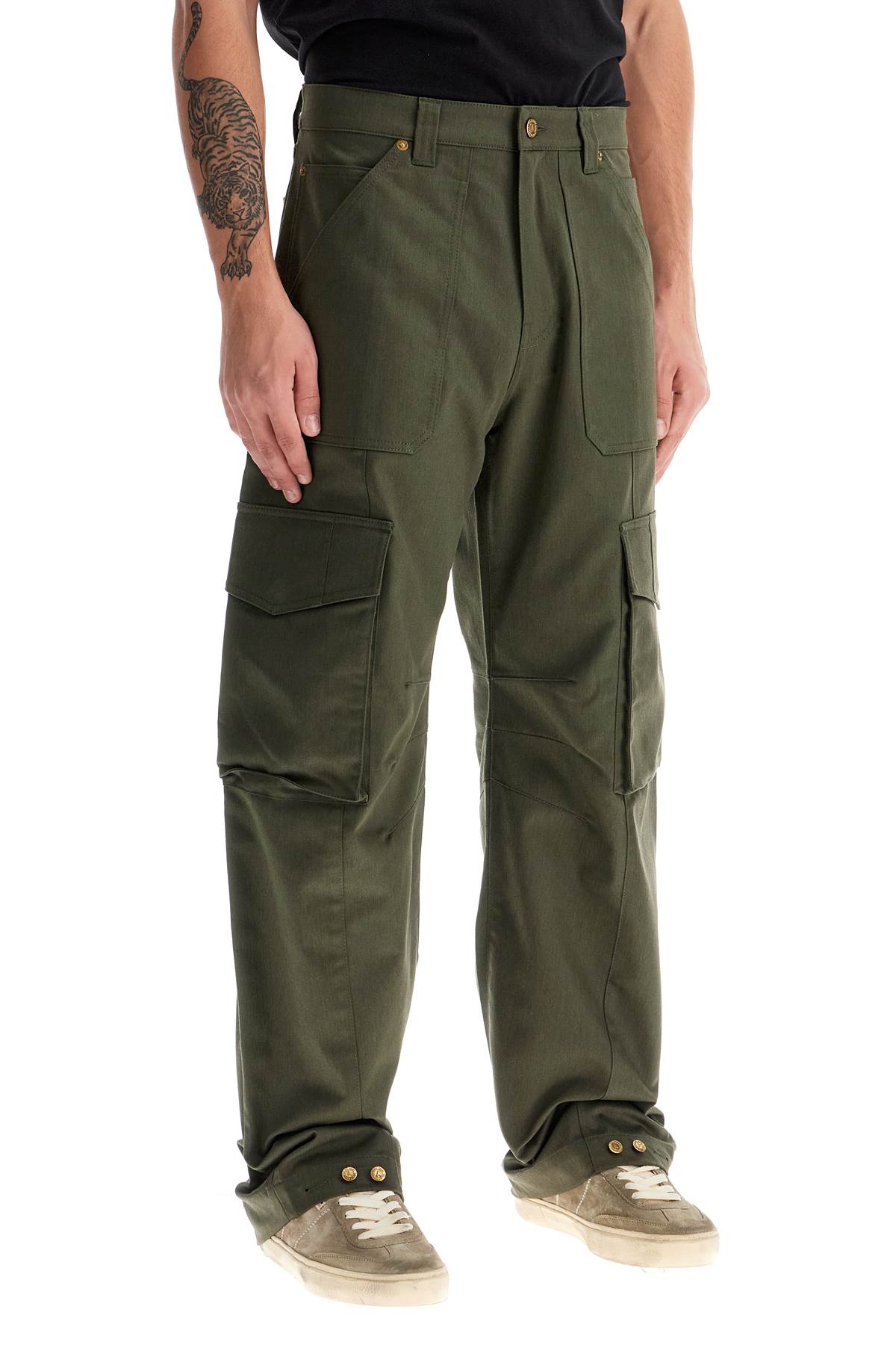 Golden Goose Twill Cargo Pants In Italian