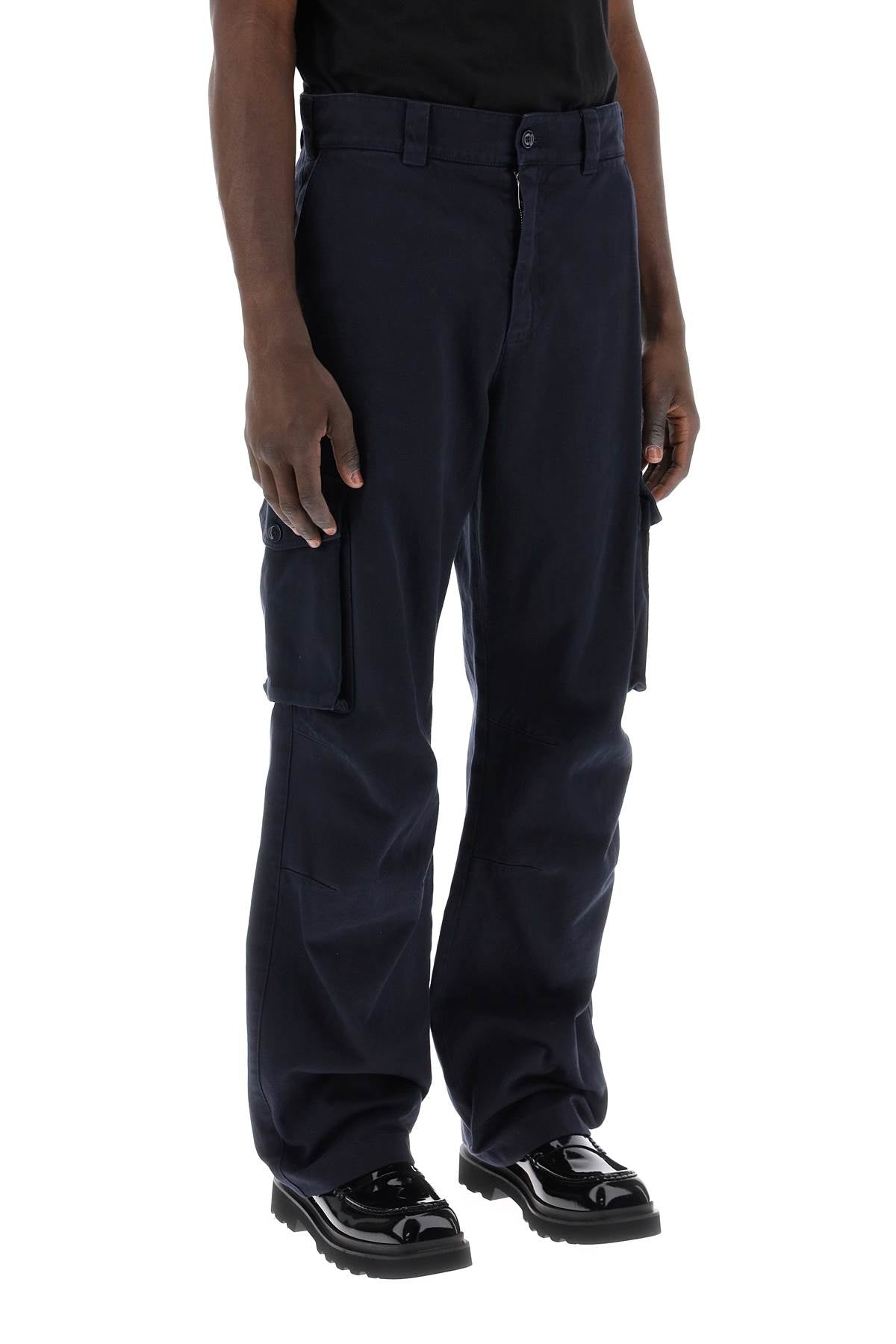 Dolce & Gabbana Cargo Pants With Logo Plaque