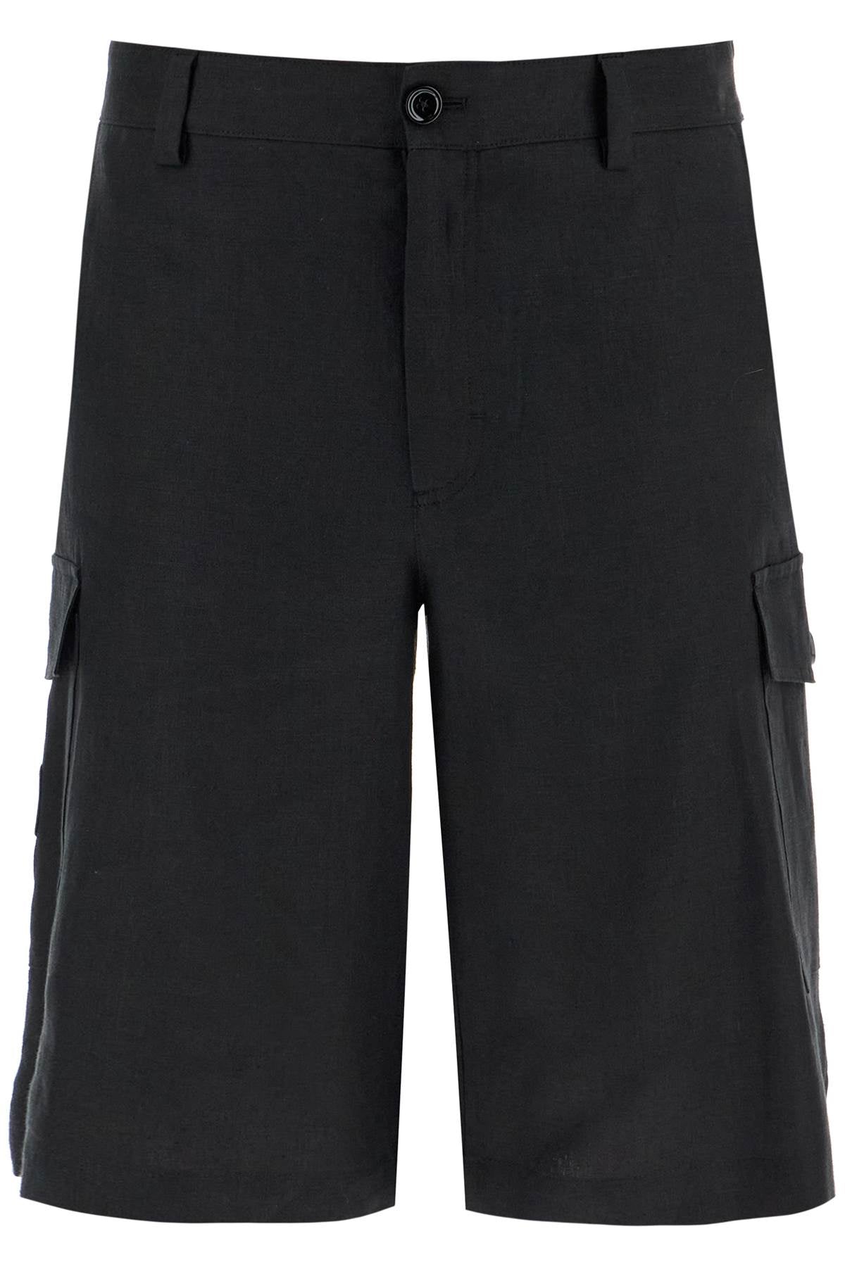 Dolce & Gabbana Linen Cargo Bermuda Shorts For