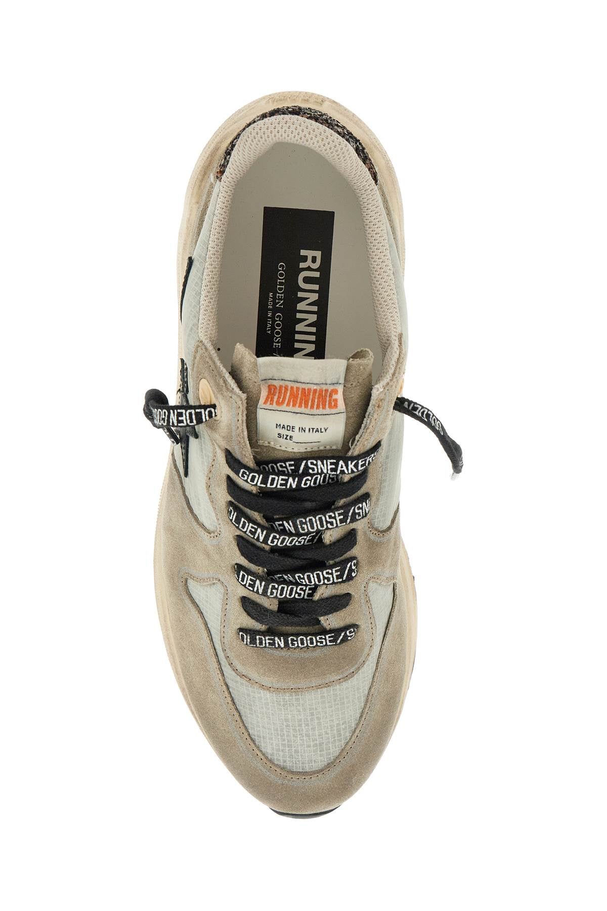 Golden Goose Nylon And Suede Running Sneakers With Durable Sole