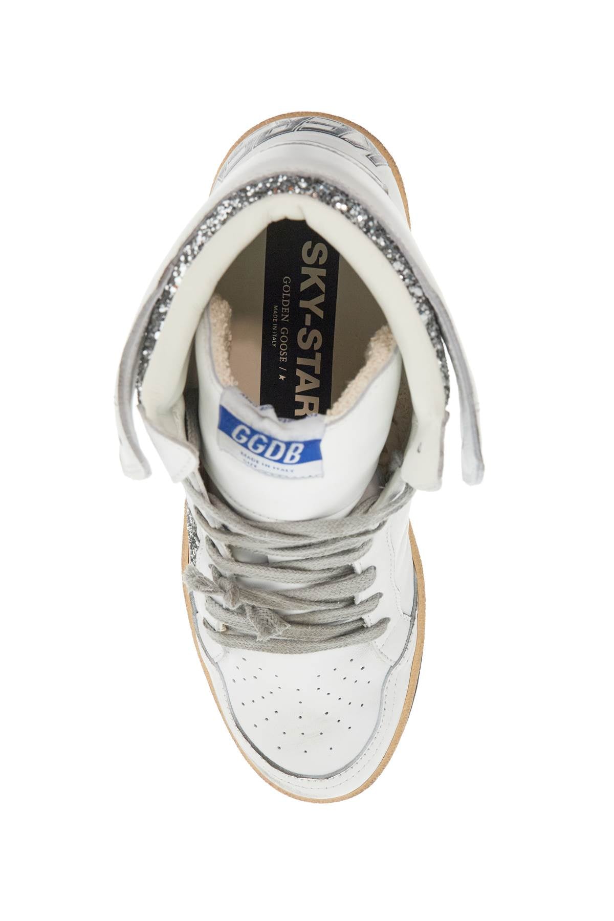 Golden Goose Super-Star Glitter Sneakers With Spark