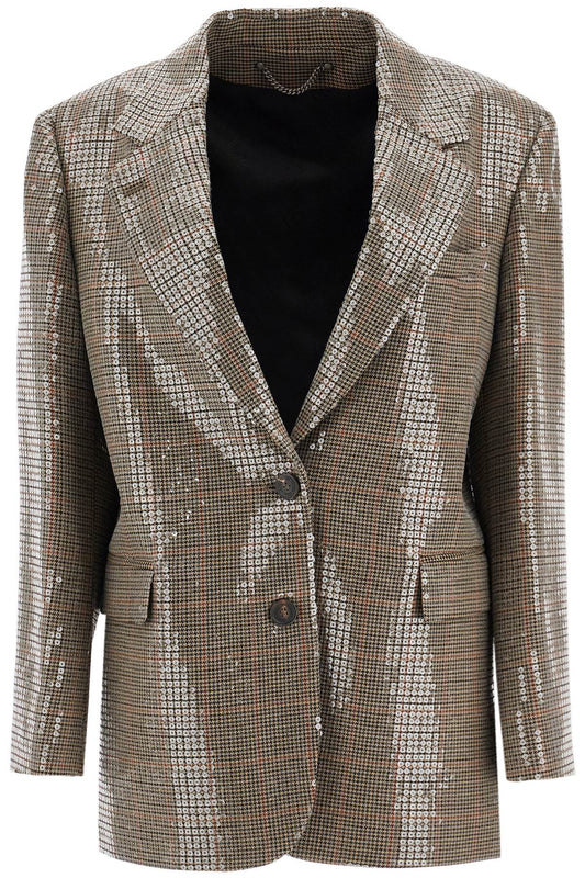 Golden Goose Houndstooth Blazer With Sequins