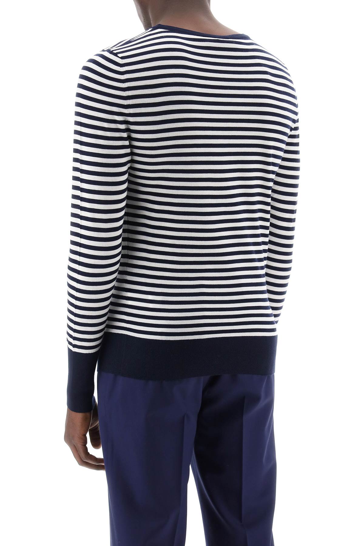 Dolce & Gabbana Lightweight Striped Wool Pullover Sweater