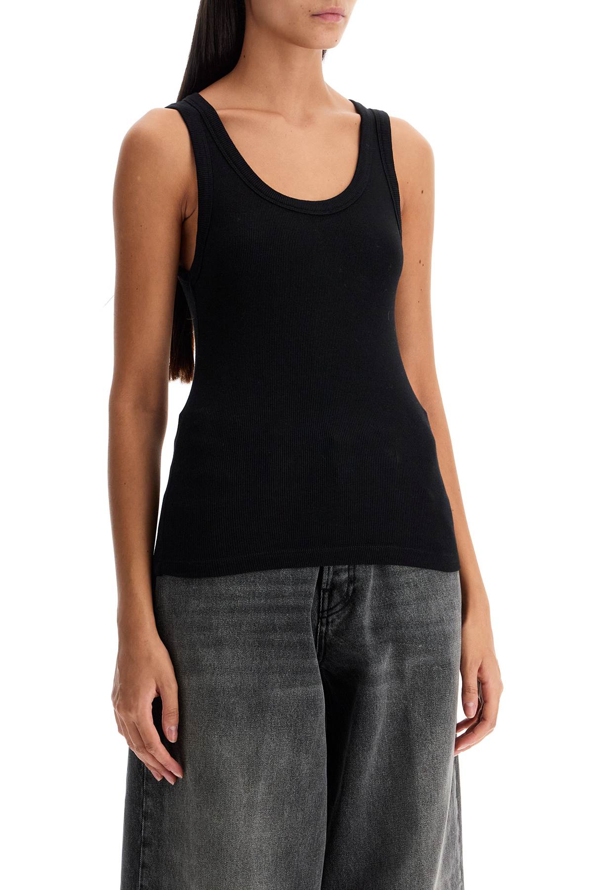 Haikure Ribbed Sleeveless Top With