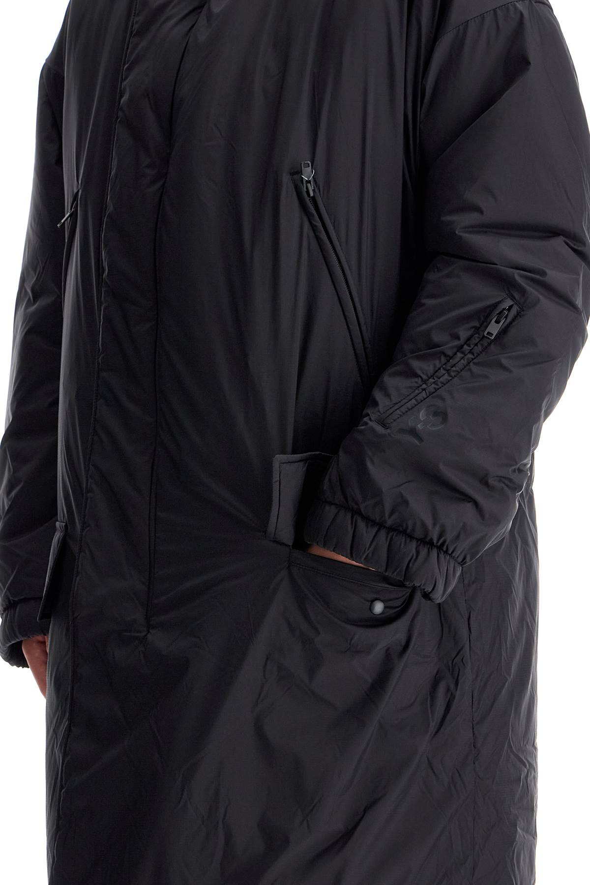 Y-3 Long Padded Nylon Parka Coat