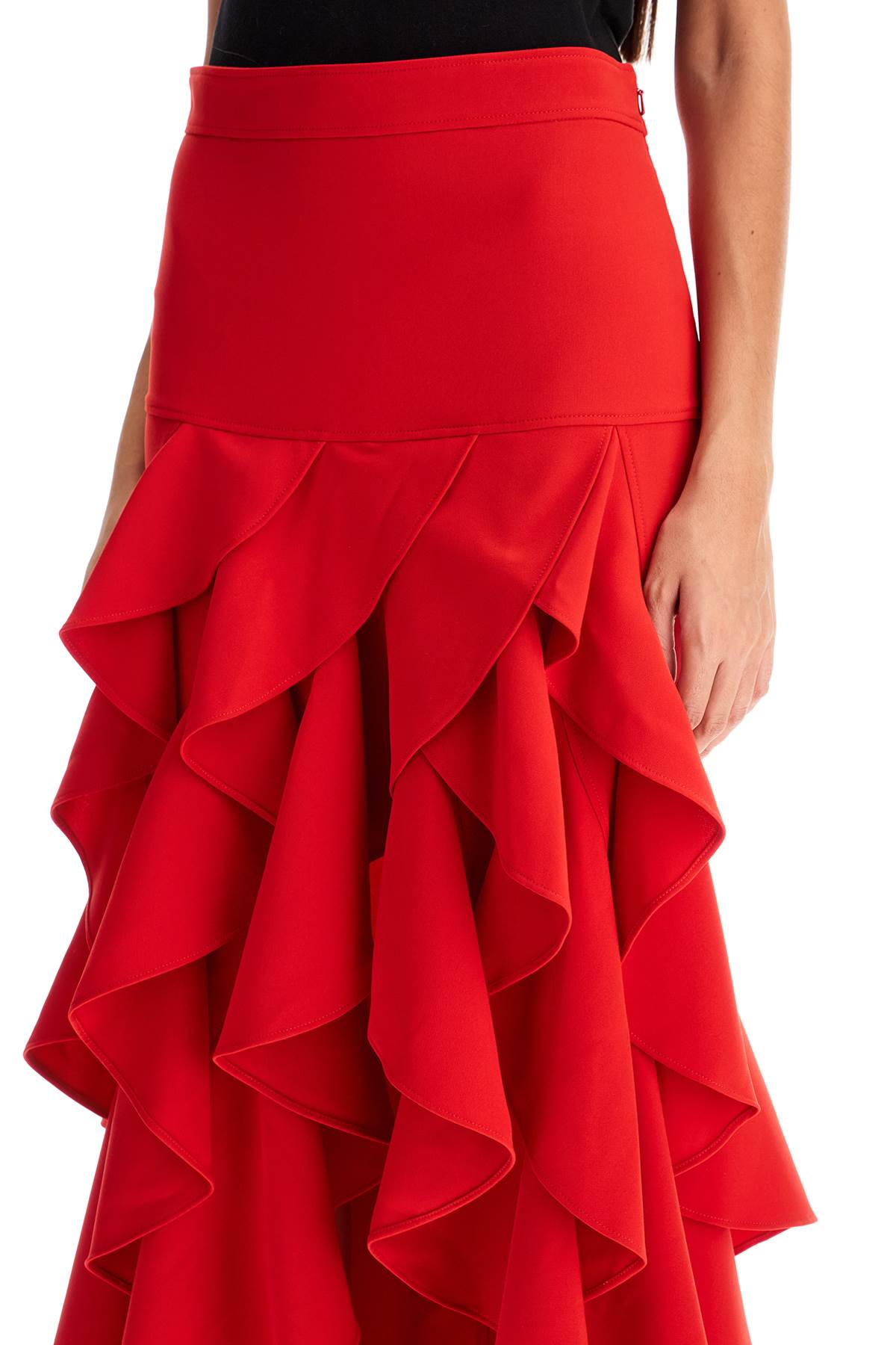 Moschino Asymmetric Skirt With Ruffles