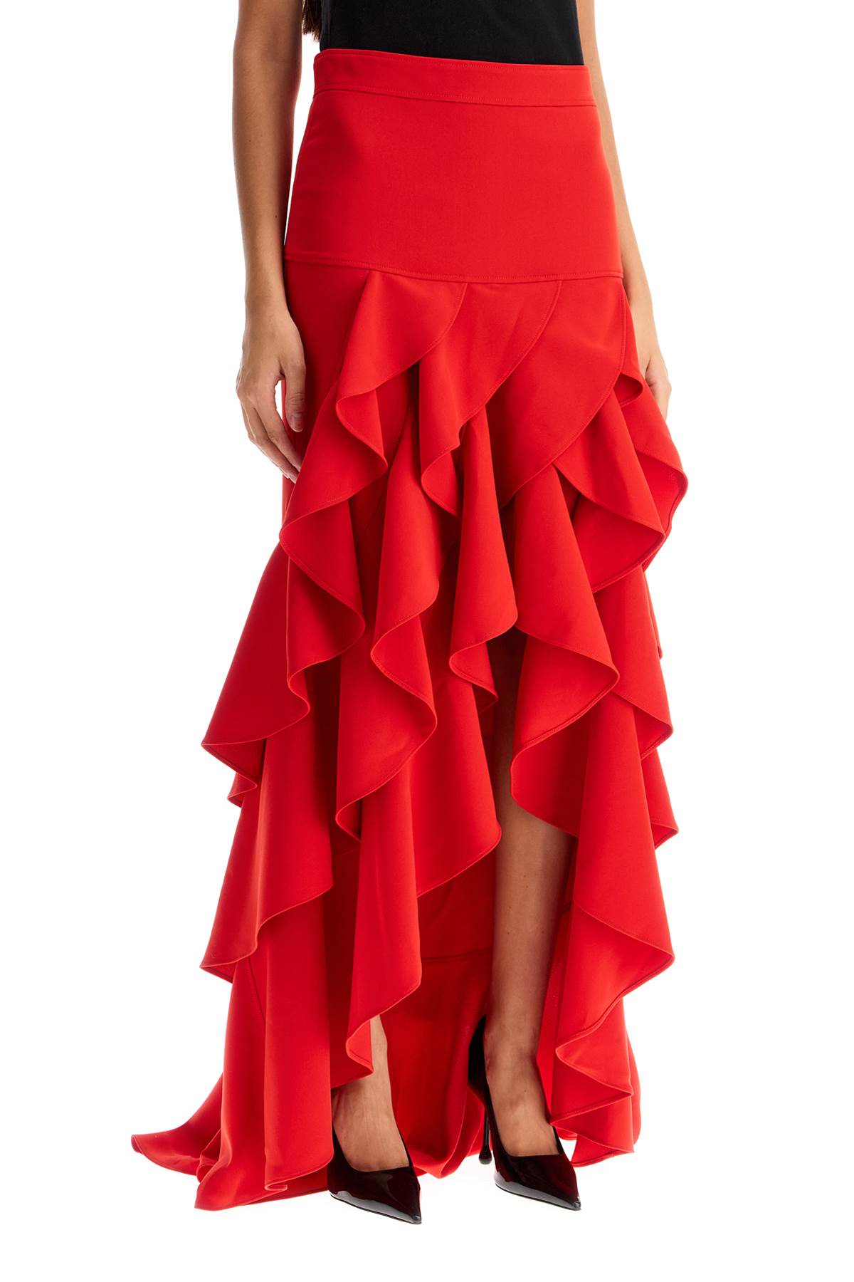 Moschino Asymmetric Skirt With Ruffles