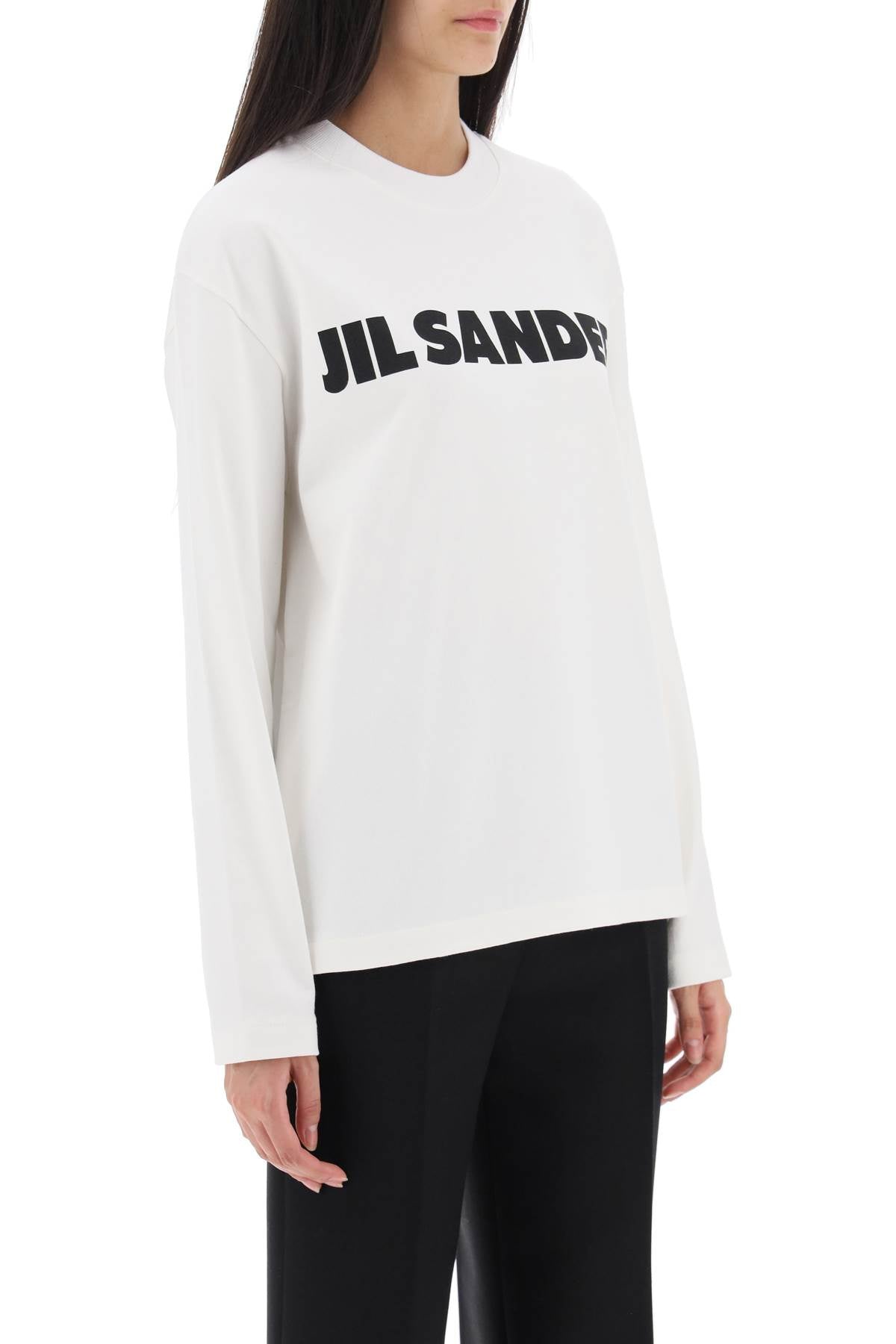 Jil Sander Long-Sleeved Logo T-Shirt