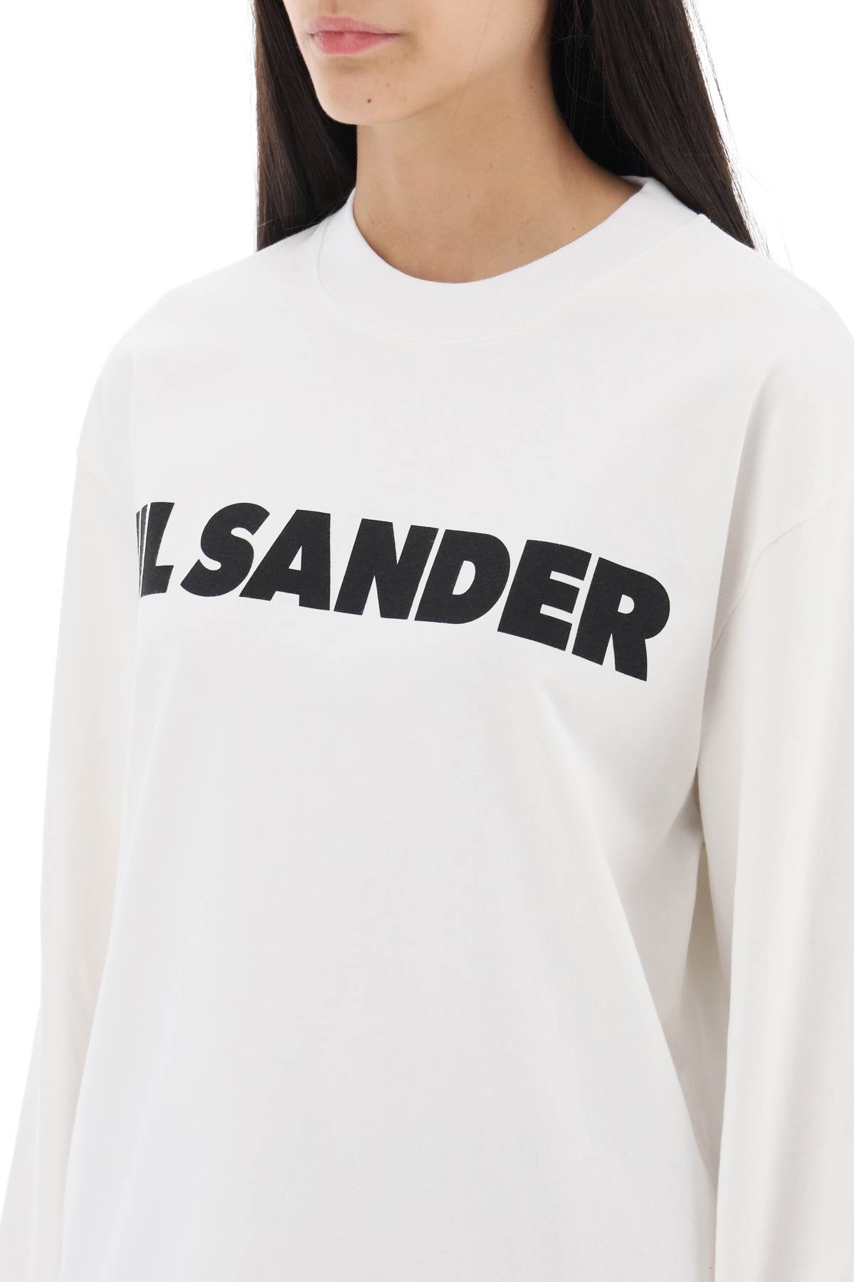 Jil Sander Long-Sleeved Logo T-Shirt