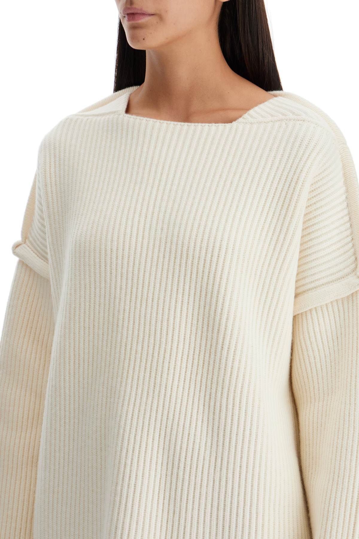 Jil Sander Oversized Ribbed Knit Pul