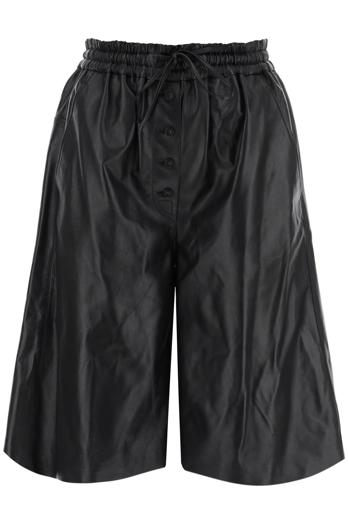 Jil Sander Leather Bermuda Shorts For