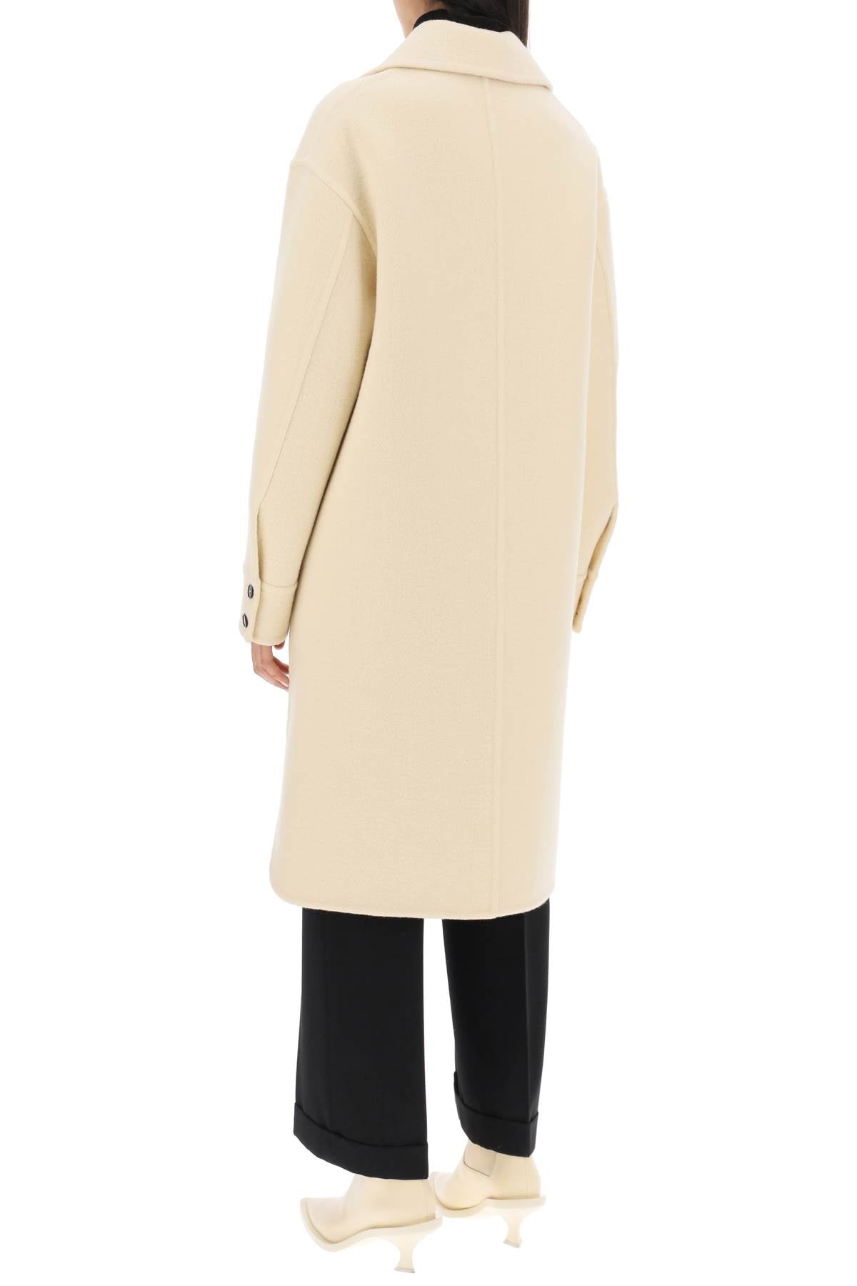 Jil Sander Deconstructed Coat In Virgin Wool