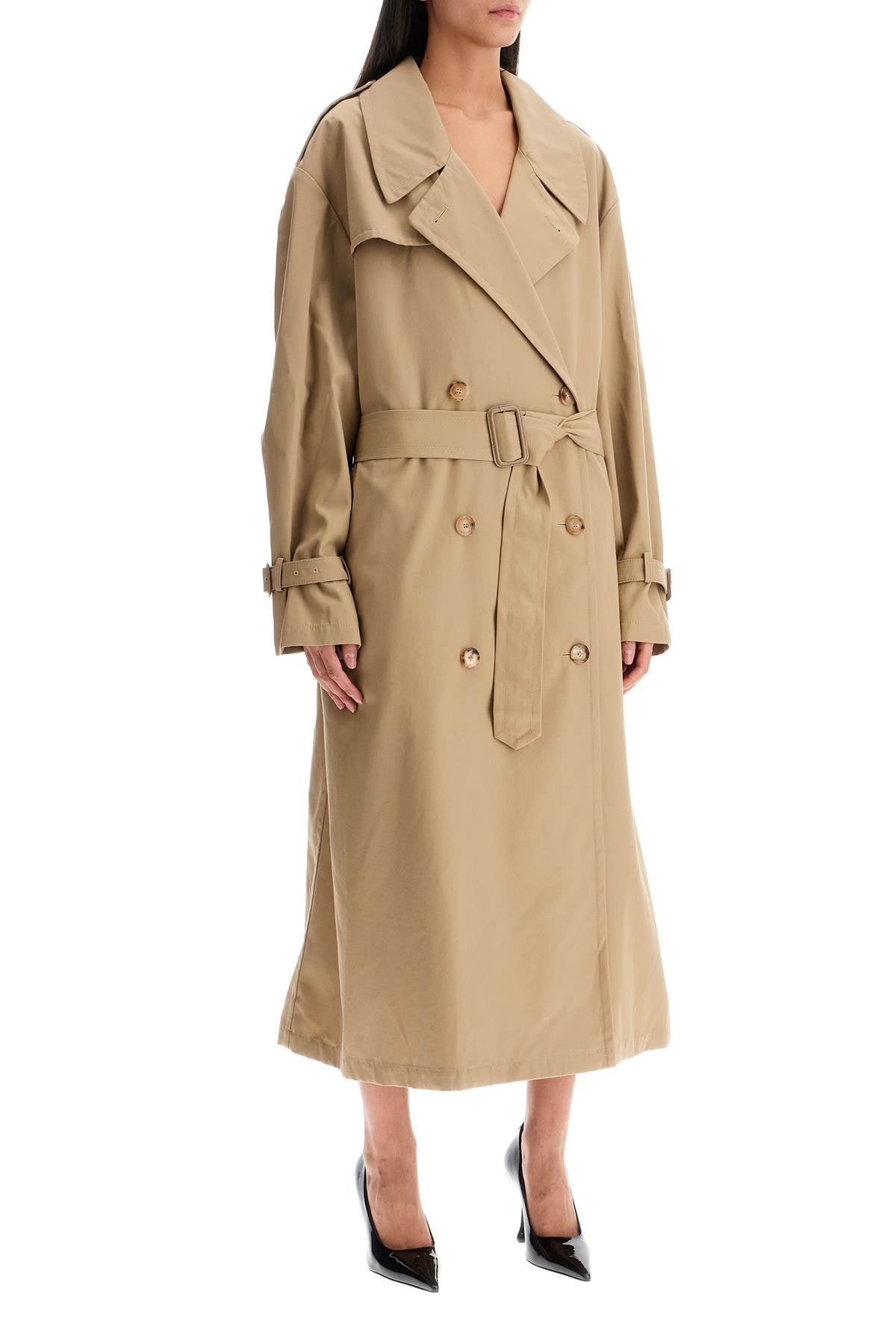 Moschino Double-Breasted Trench Coat With