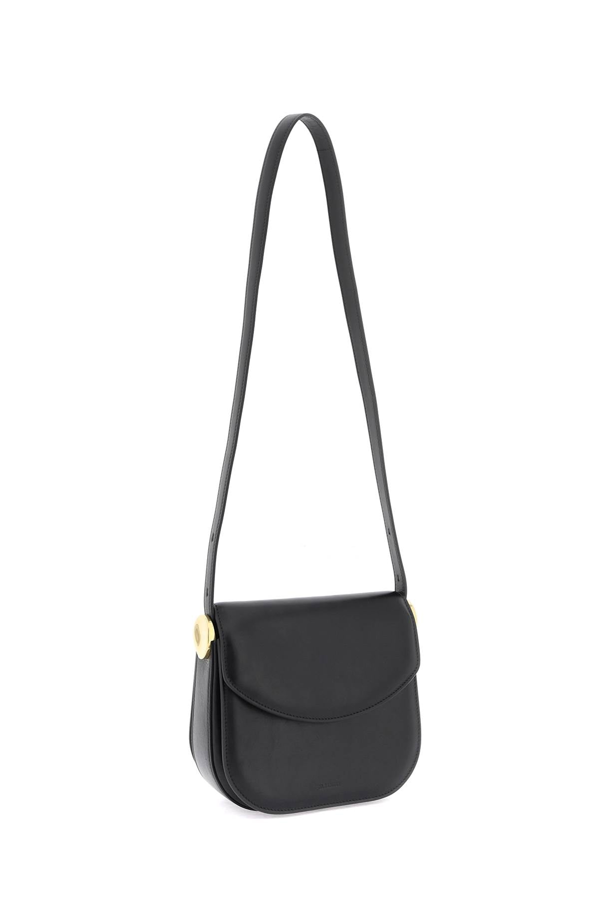 Jil Sander Padded Leather Coin Shoulder Bag With Adjustable Strap