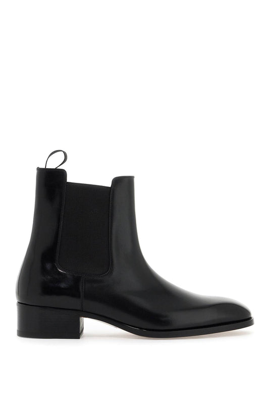 Tom Ford Leather Chelsea Ankle Boots