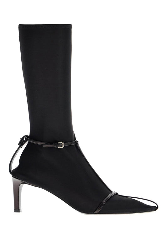 Jil Sander Leather Ankle Boots With Buckle Straps