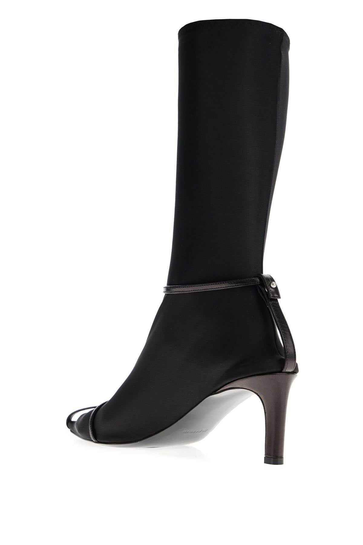 Jil Sander Leather Ankle Boots With Buckle Straps