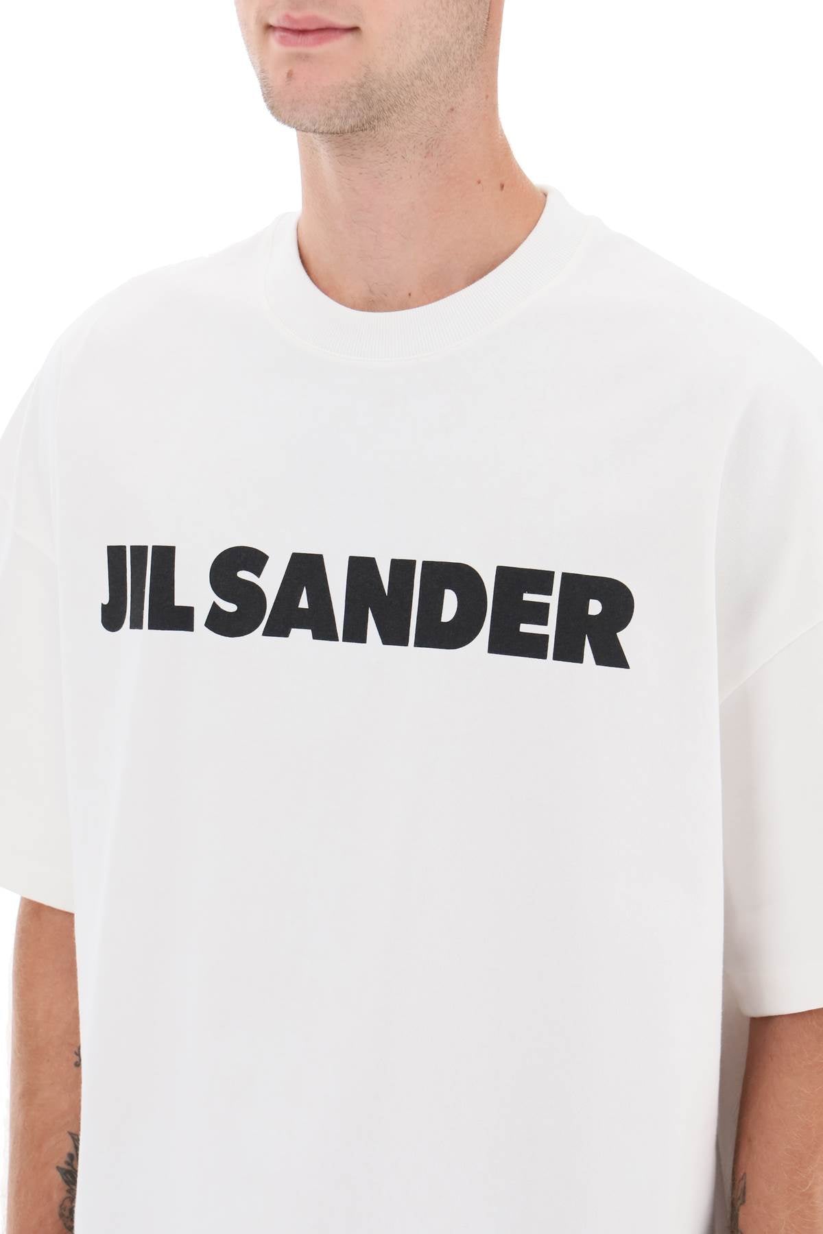 Jil Sander Logo Print Boxy T-Shirt