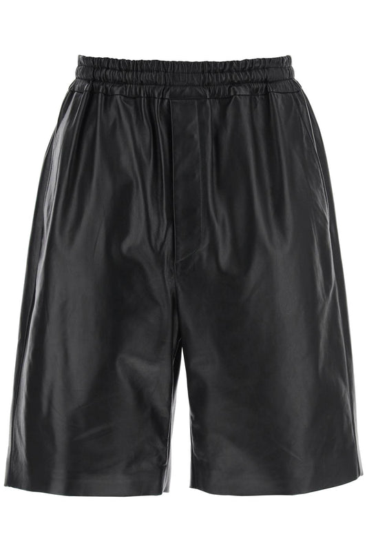 Jil Sander Leather Bermuda Shorts For