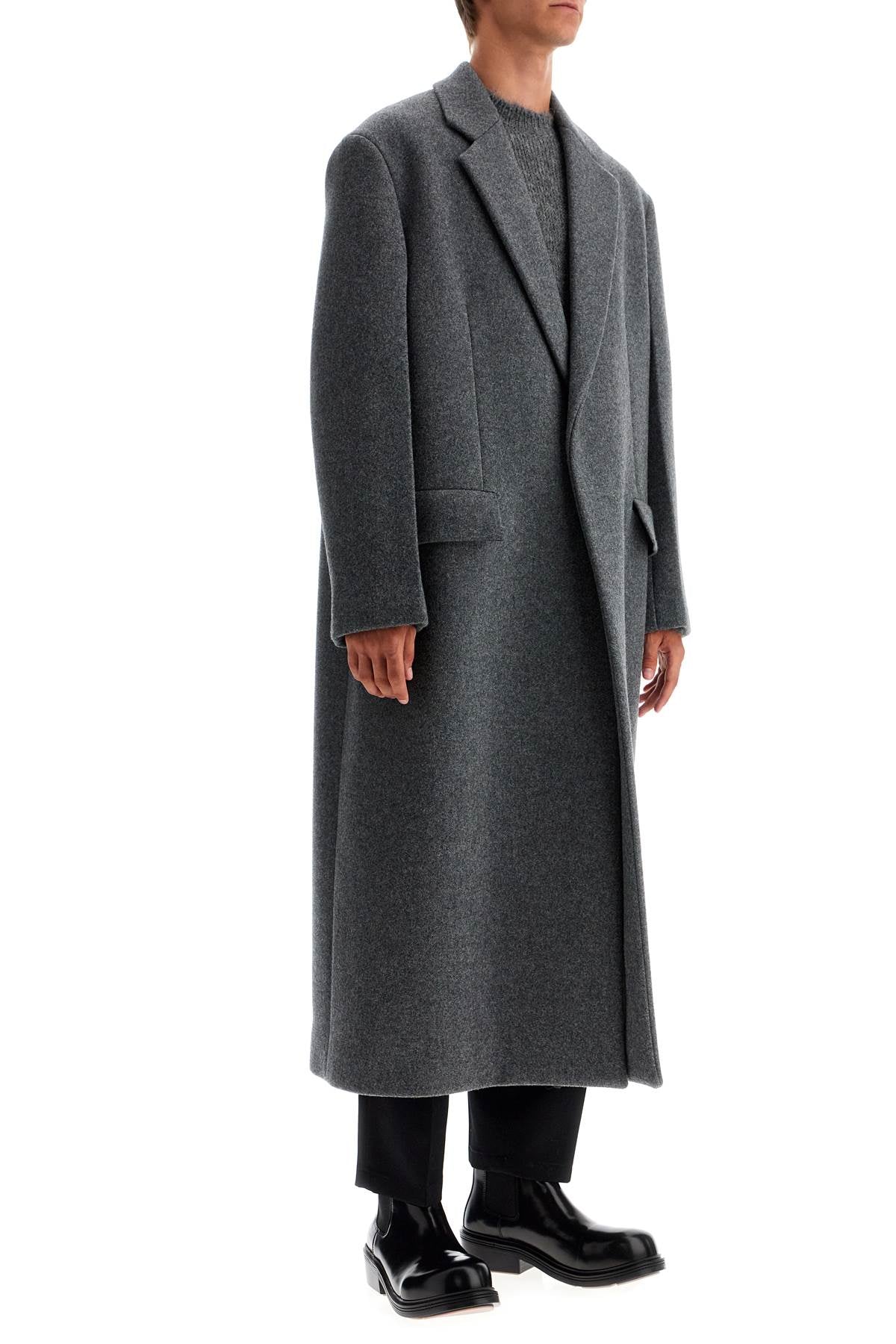 Jil Sander Long Felted Wool Coat