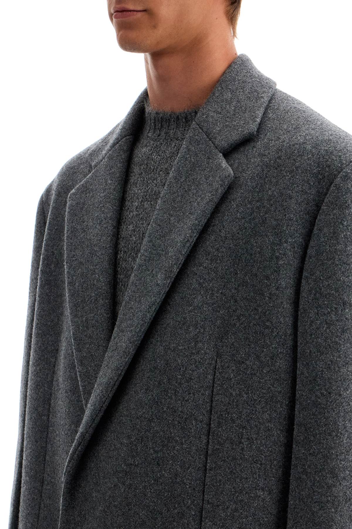 Jil Sander Long Felted Wool Coat