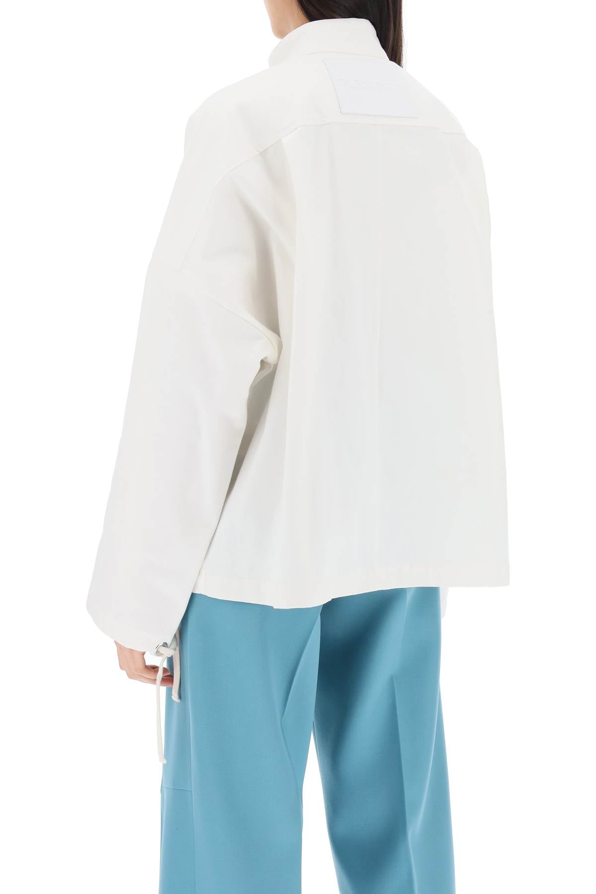 Jil Sander Oversized Blouson Jacket In Canvas