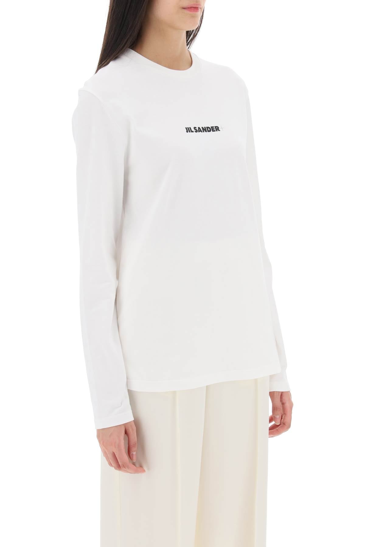 Jil Sander Logo Print Long Sleeve T-Shirt