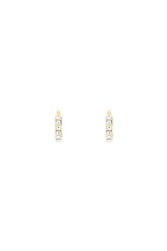 Amina Muaddi Small Jahleel Hoop Earrings With Crystals