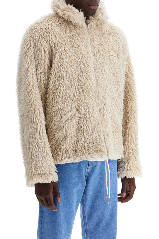 Marni Faux Fur Jacket With Removable Hood.