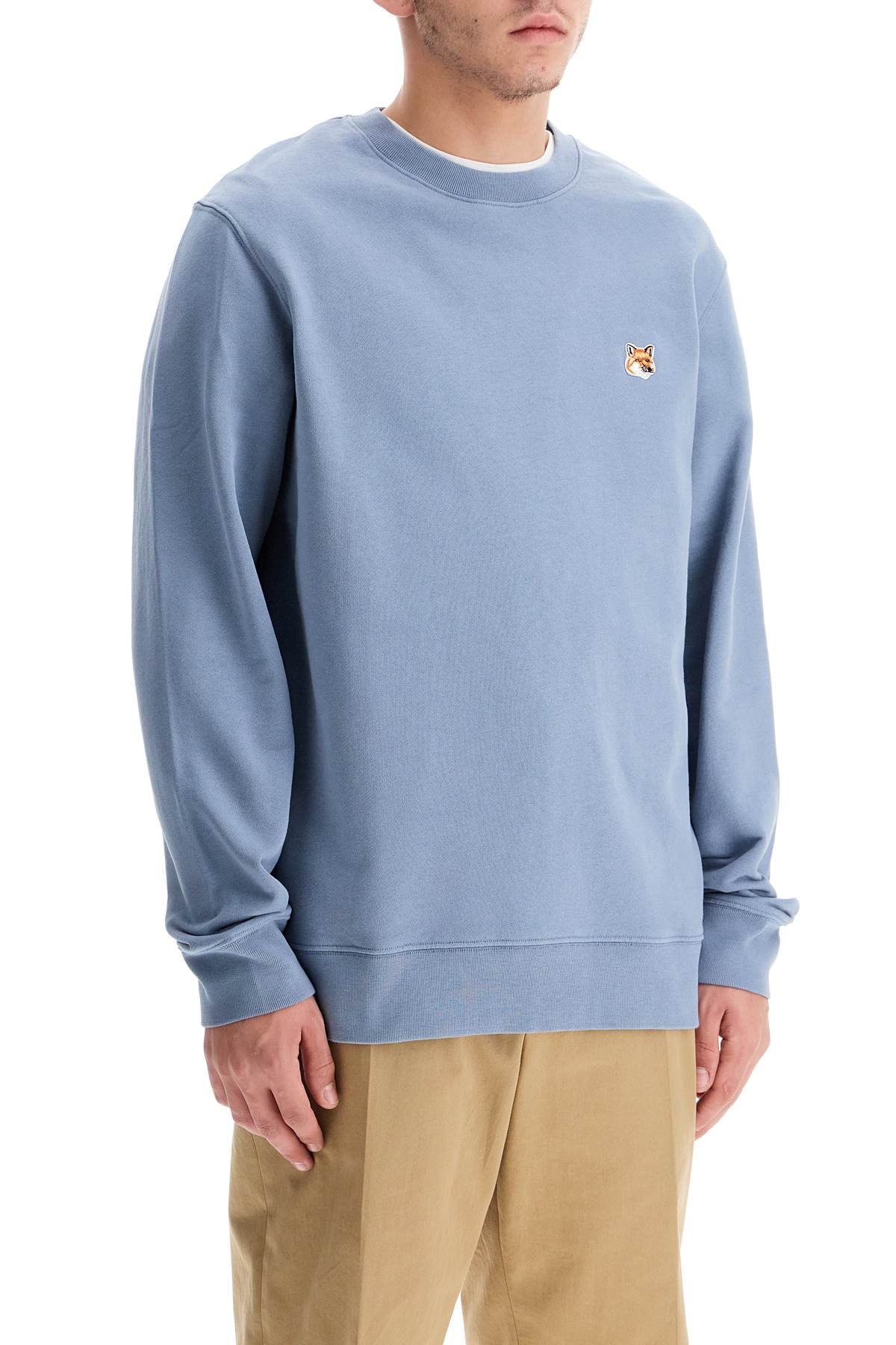 Maison Kitsune Fox Head Patch Sweatshirt With