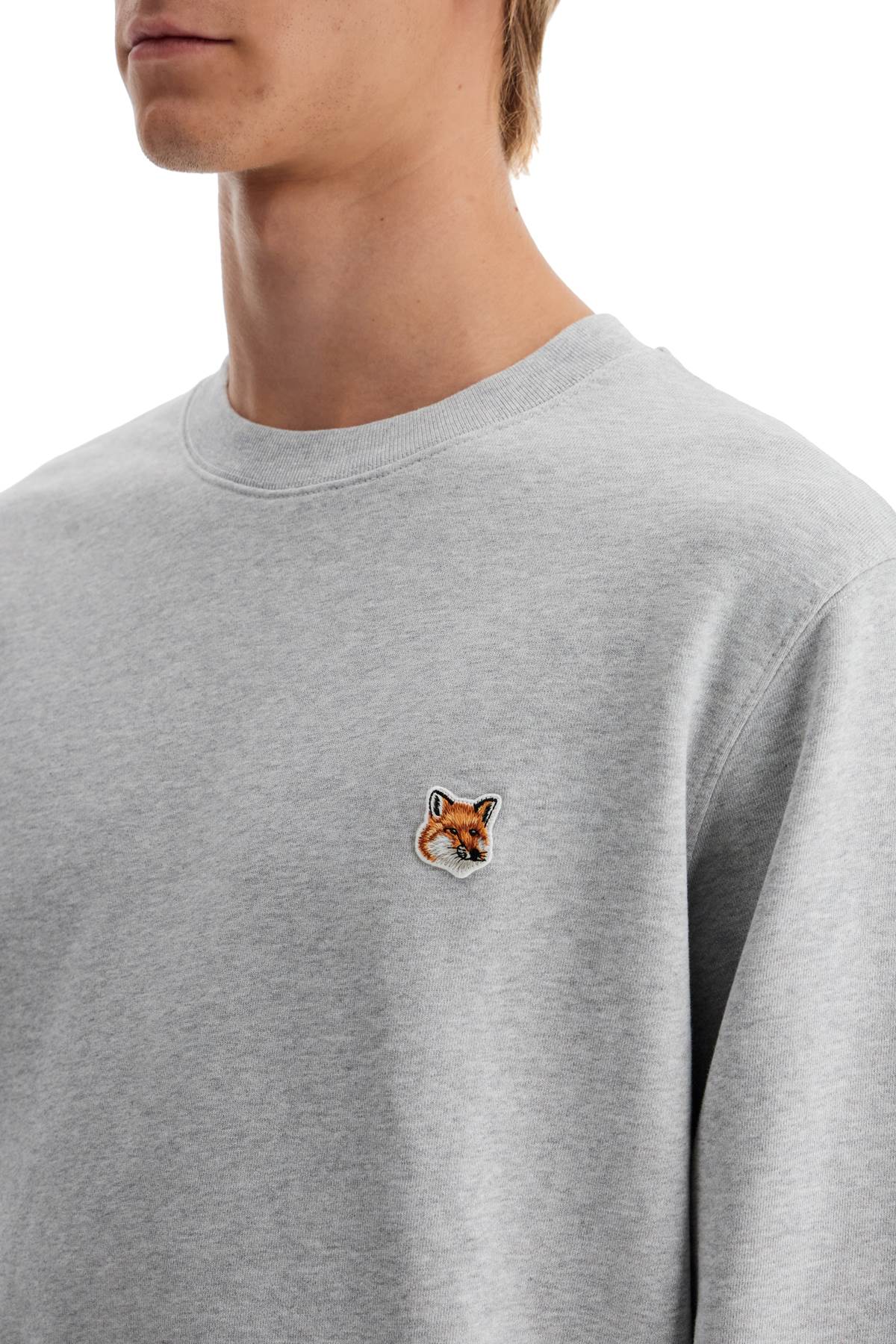 Maison Kitsune Fox Head Patch Sweatshirt With