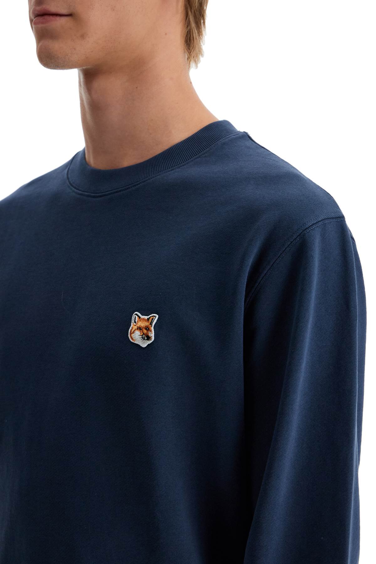 Maison Kitsune Fox Head Patch Sweatshirt With