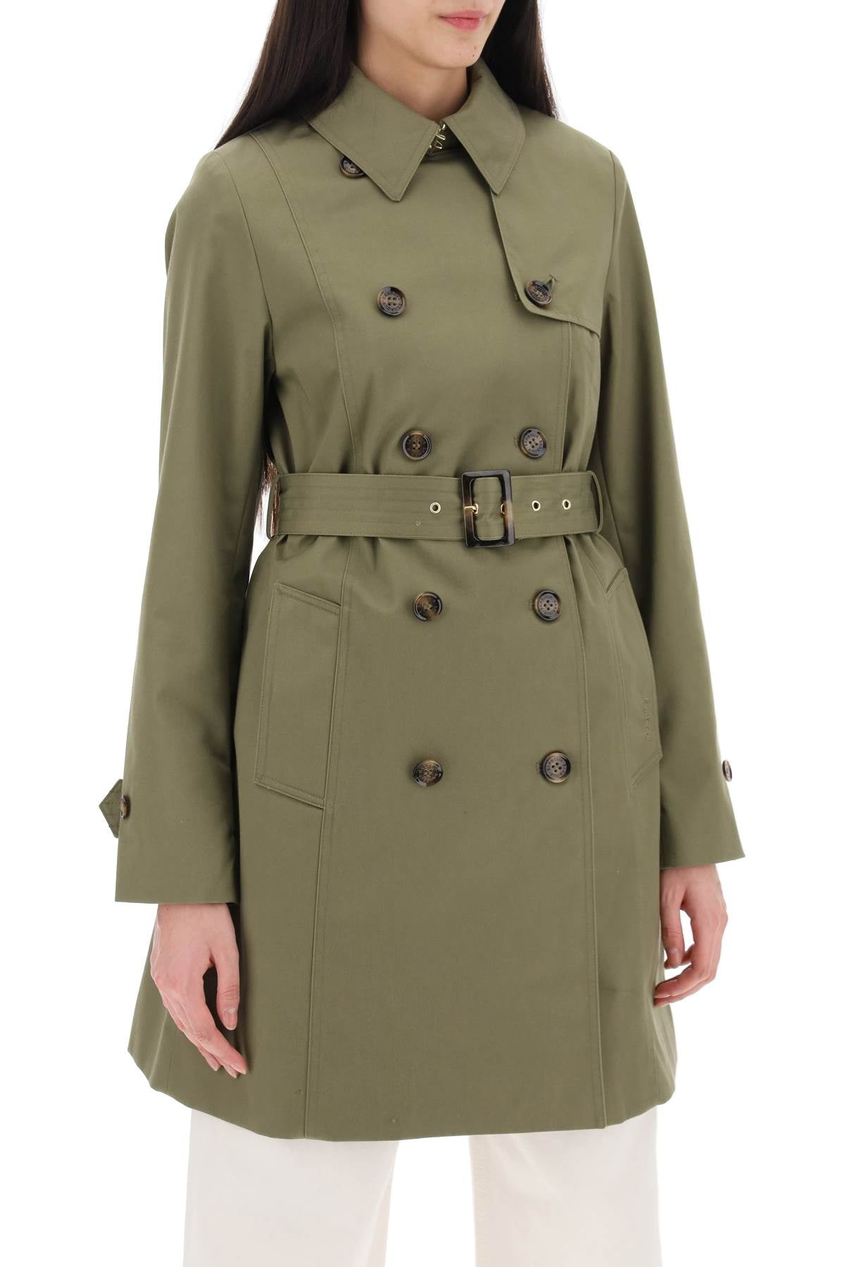 Barbour Double-Breasted Trench Coat For