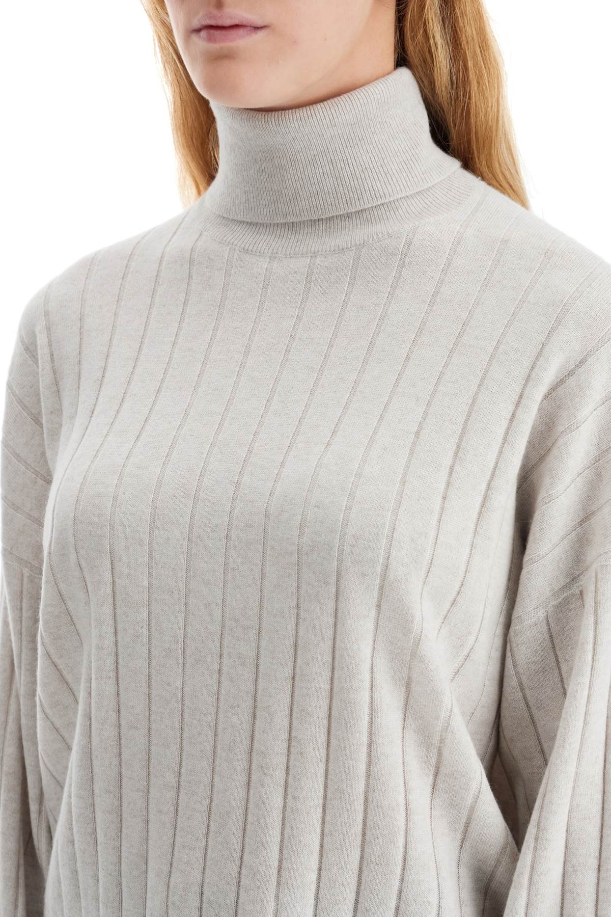 Brunello Cucinelli High-Neck Cashmere Pullover Sweater