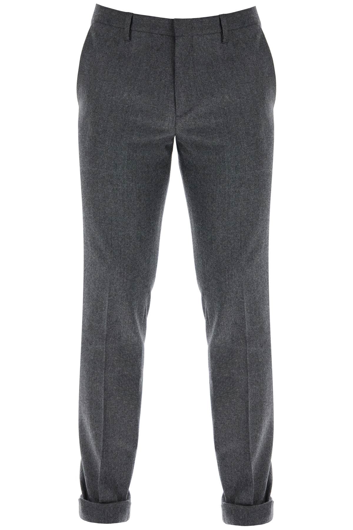 Paul Smith Slim Fit Flannel Trousers In Eight