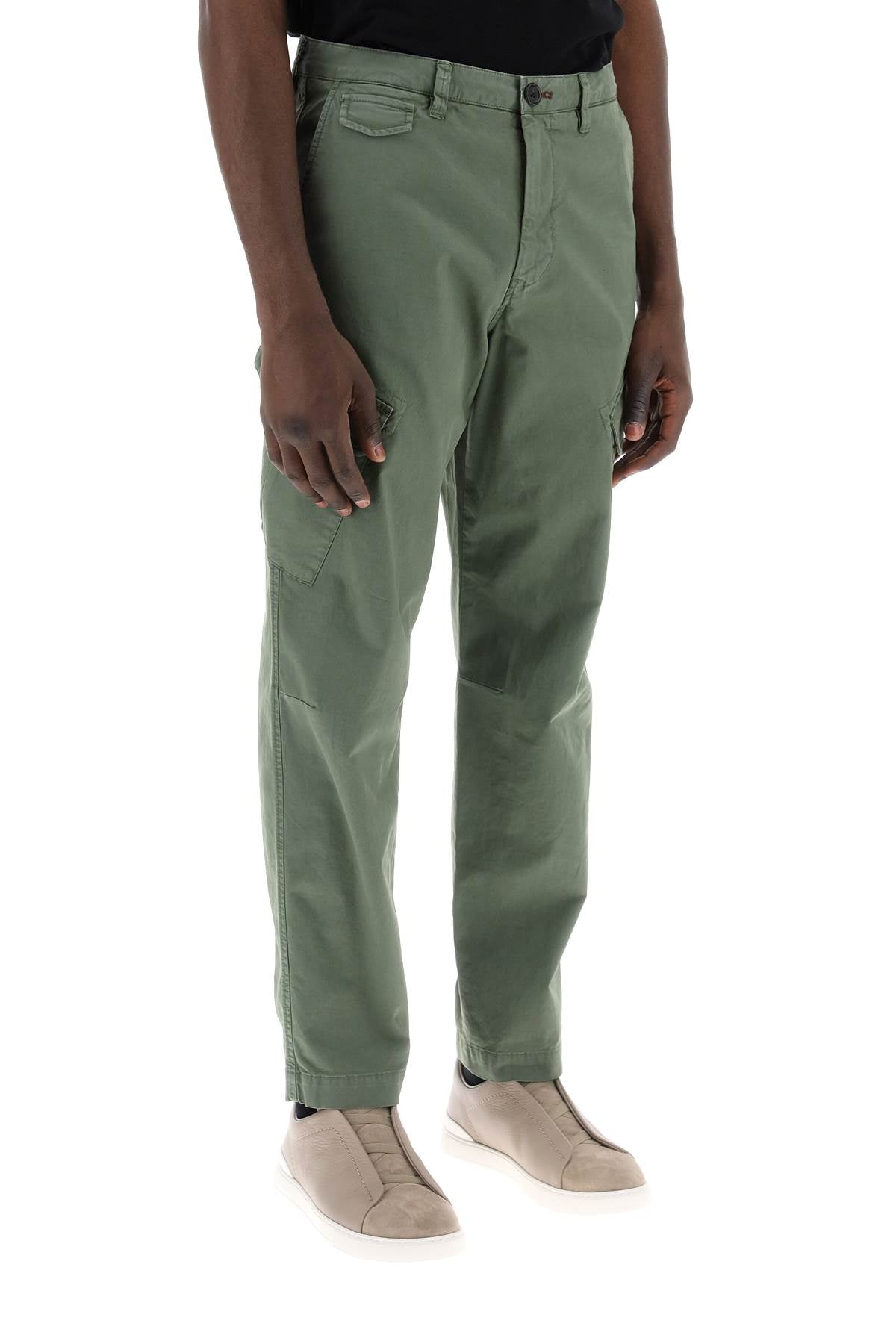 Ps Paul Smith Stretch Cotton Cargo Pants For Men/W