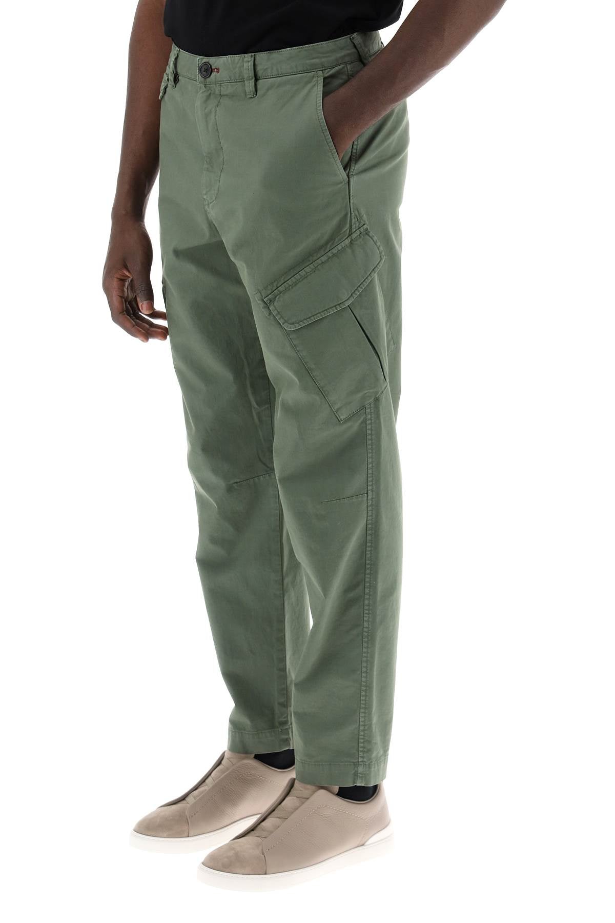 Ps Paul Smith Stretch Cotton Cargo Pants For Men/W