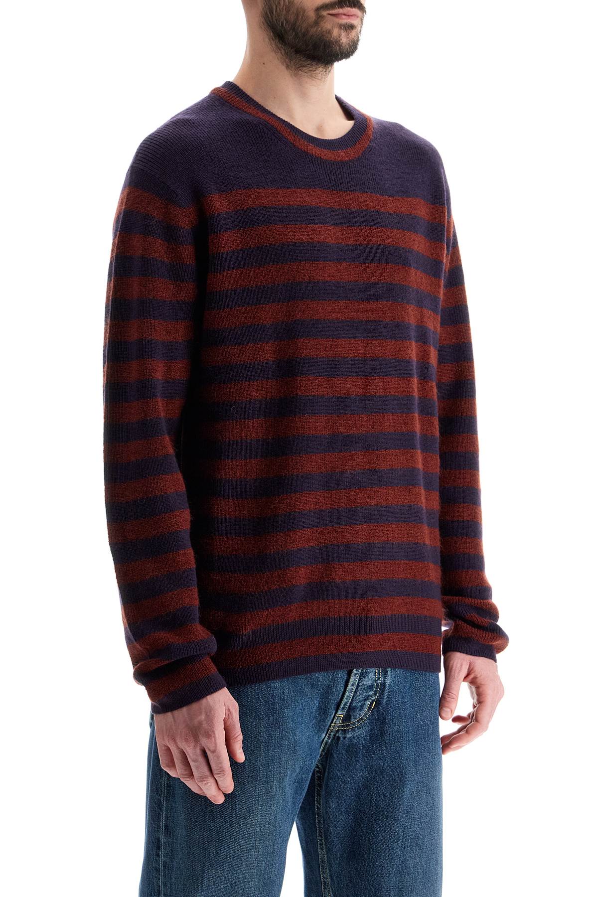 Ps Paul Smith Striped Wool And Mohair Blend Pullover