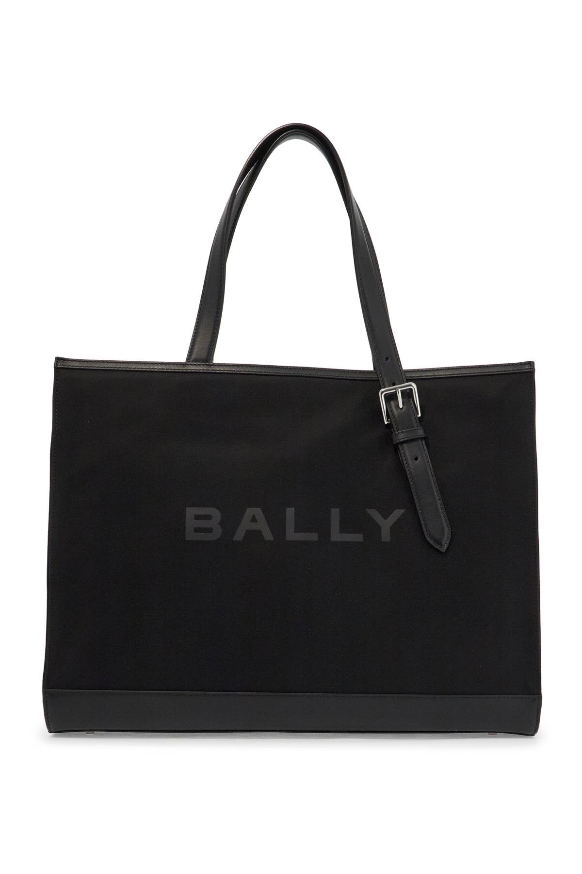 Bally East/West Nylon And Leather Tote Bag