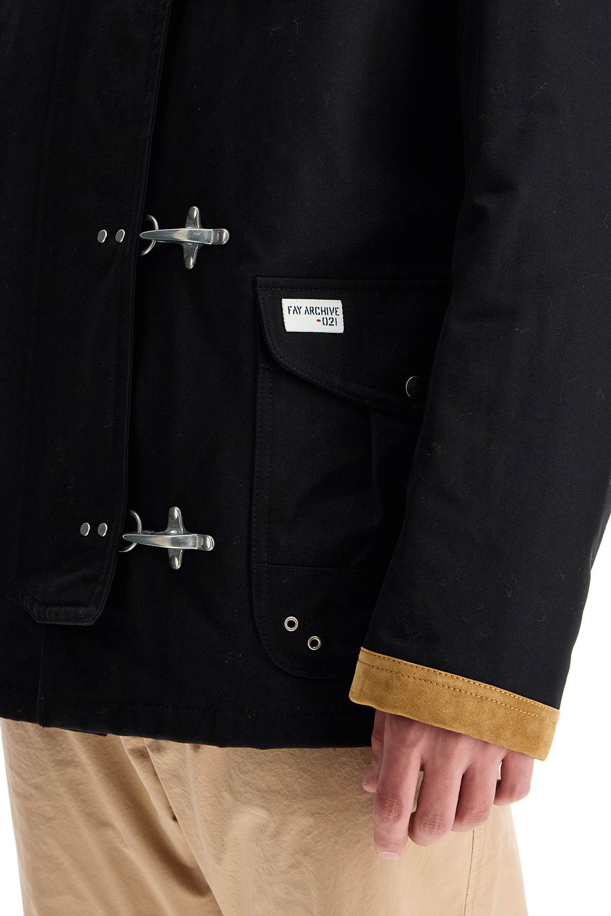 Fay Archive 4-Hook Canvas Jacket With Classic