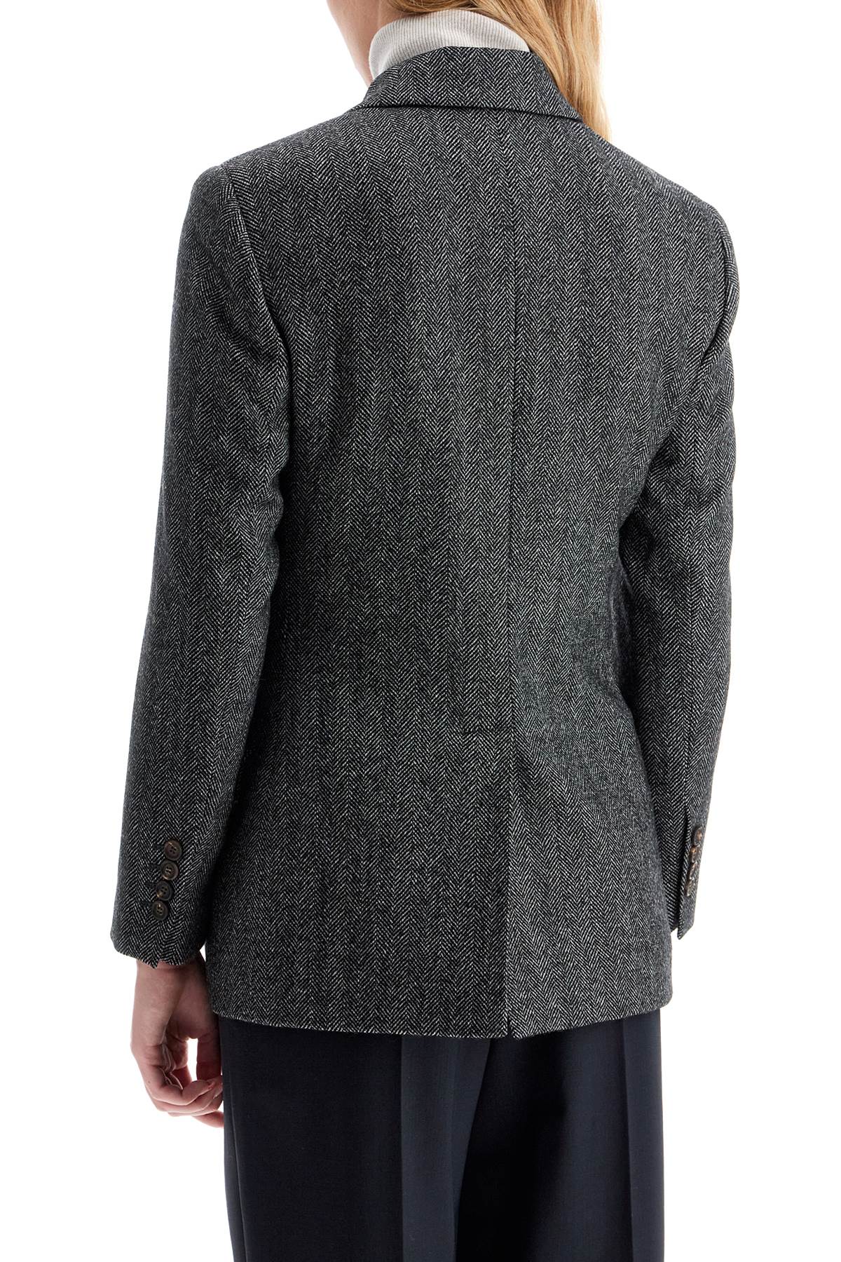 Brunello Cucinelli Chevron Wool Carded Techno Jacket